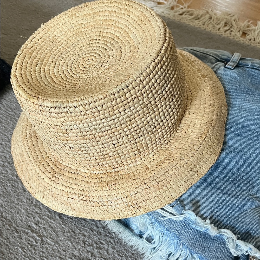 J. Crew Natural Straw Bucket Hat
